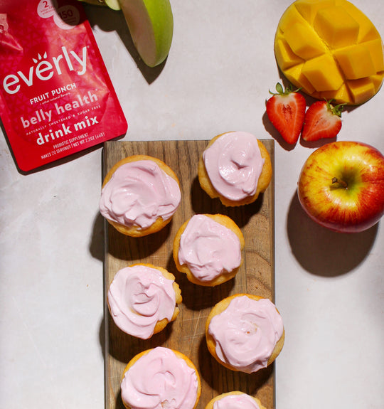 Fruit Punch Cupcakes & Greek Yogurt Icing - Everly